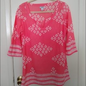 🔥 OLD NAVY Pink Swim Suit Cover Up/Tunic Shirt